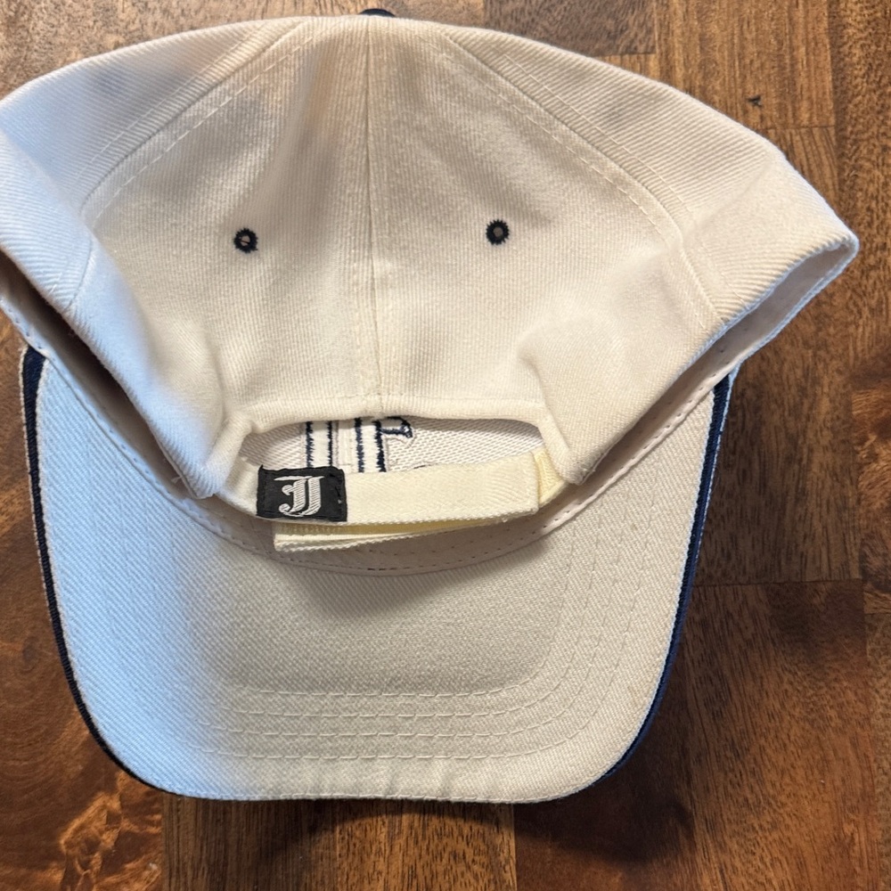 White Cap with Blue Lettering - Picture 4 of 4